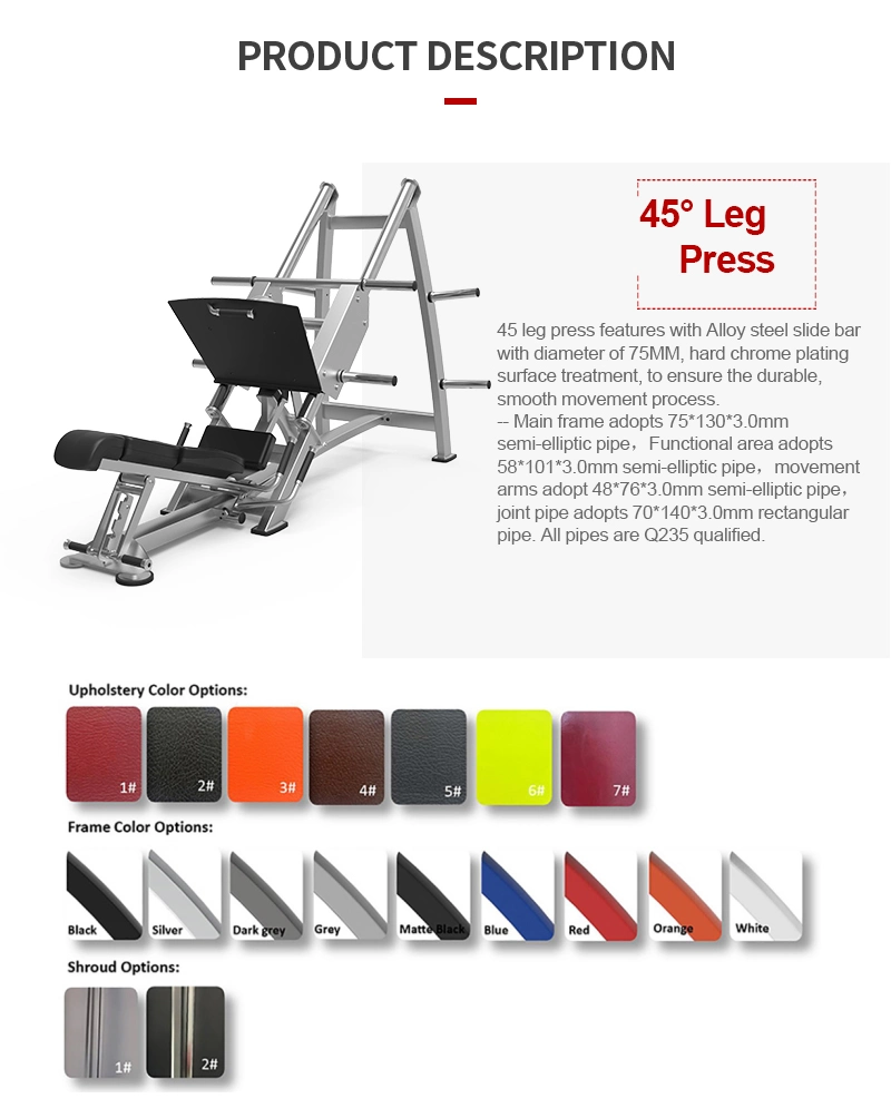 Wholesale New Design Exercise Functional Trainer Machine Commercial Gym Fitness Equipment 45 Degree Leg Press