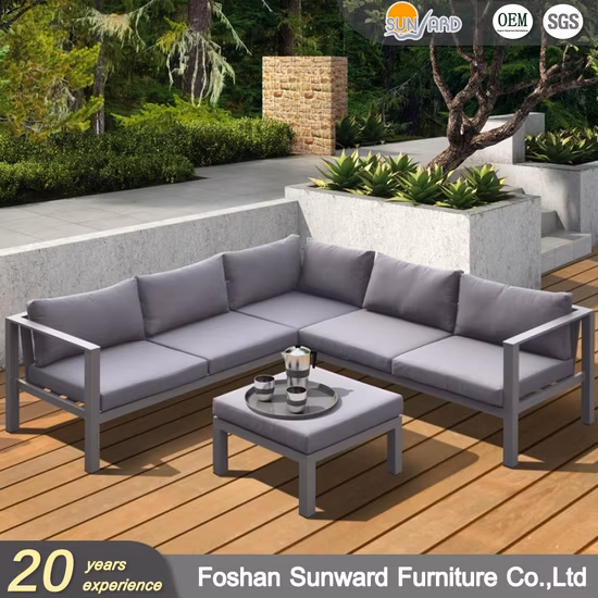 Sunward Vendita calda Hotel Leisure Garden Resort Progetto Mobili da esterno Divano in corda per tessitura