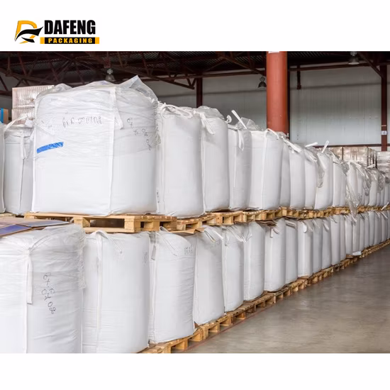 Sacco Super Bag con deflettore da 1250 kg Sacco da 1,5 tonnellate Sacco Jumbo FIBC rivestito UV Sacco grande da 2000 kg Sacco Super Q Sacco sfuso per Sacco di legna da ardere di cemento chimico sabbia